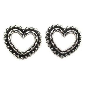 Western Heart Cut-Out Post Earrings | Boho Western Statement Earrings